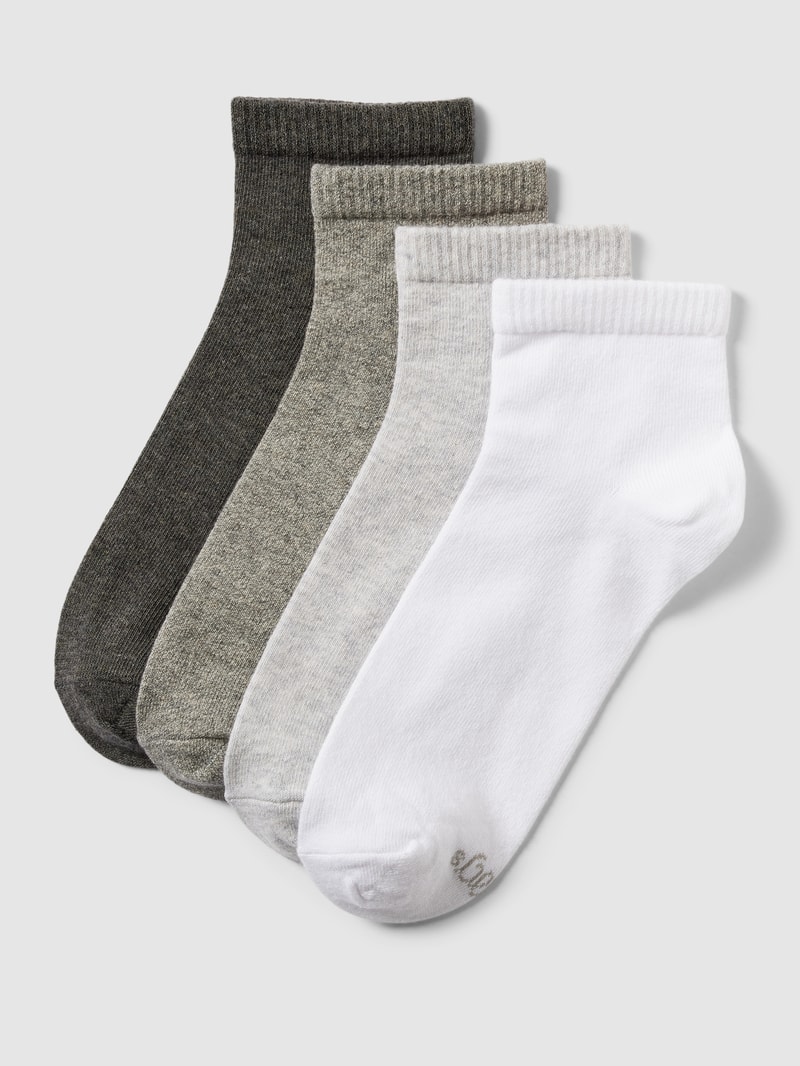 Socken mit Label-Details im 4er-Pack in hellgrau