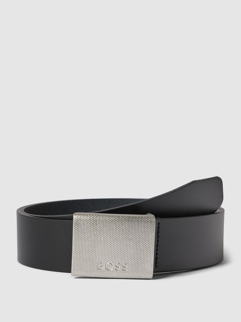 Gürtel mit Label-Detail Modell 'Jep' in schwarz