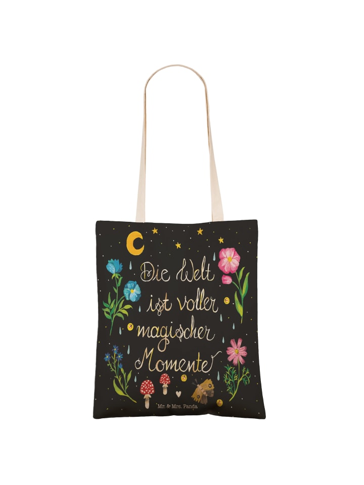 Mr. & Mrs. Panda Einkaufstasche Magische Welt mit Spruch in Bunt günstig kaufen onesize