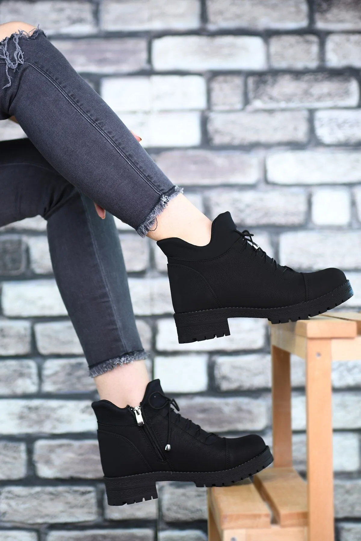 Riccon  Schwarze Damenstiefel 0012720