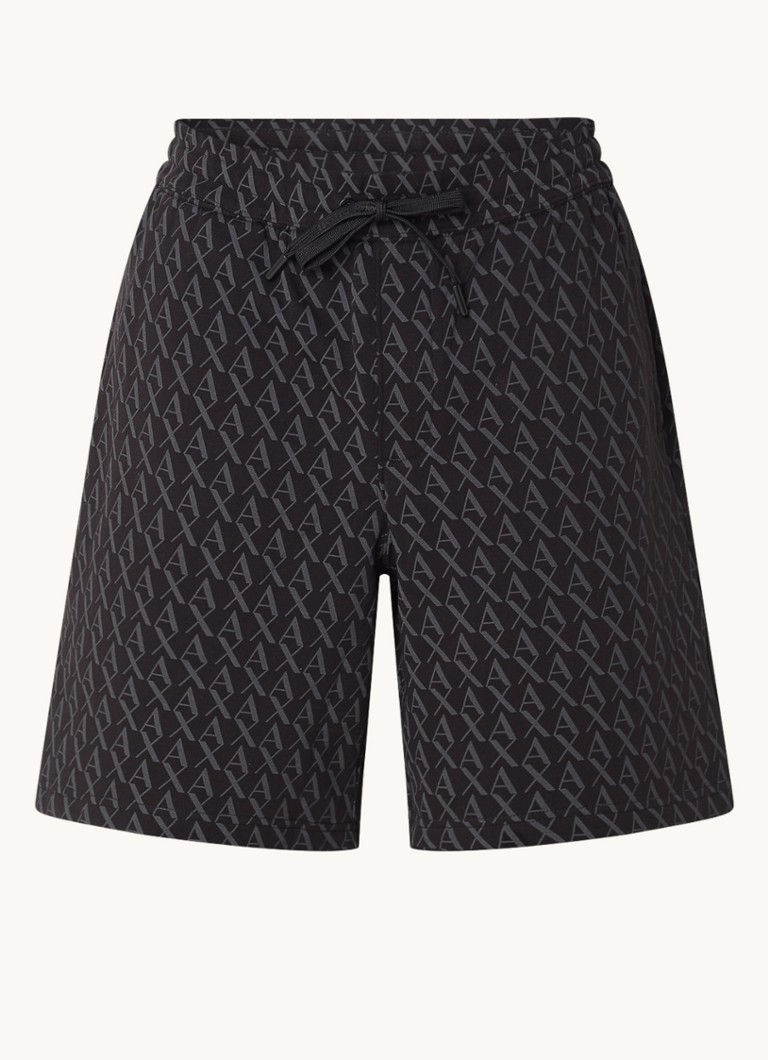 Armani Exchange Straight fit jogging shorts with logo print