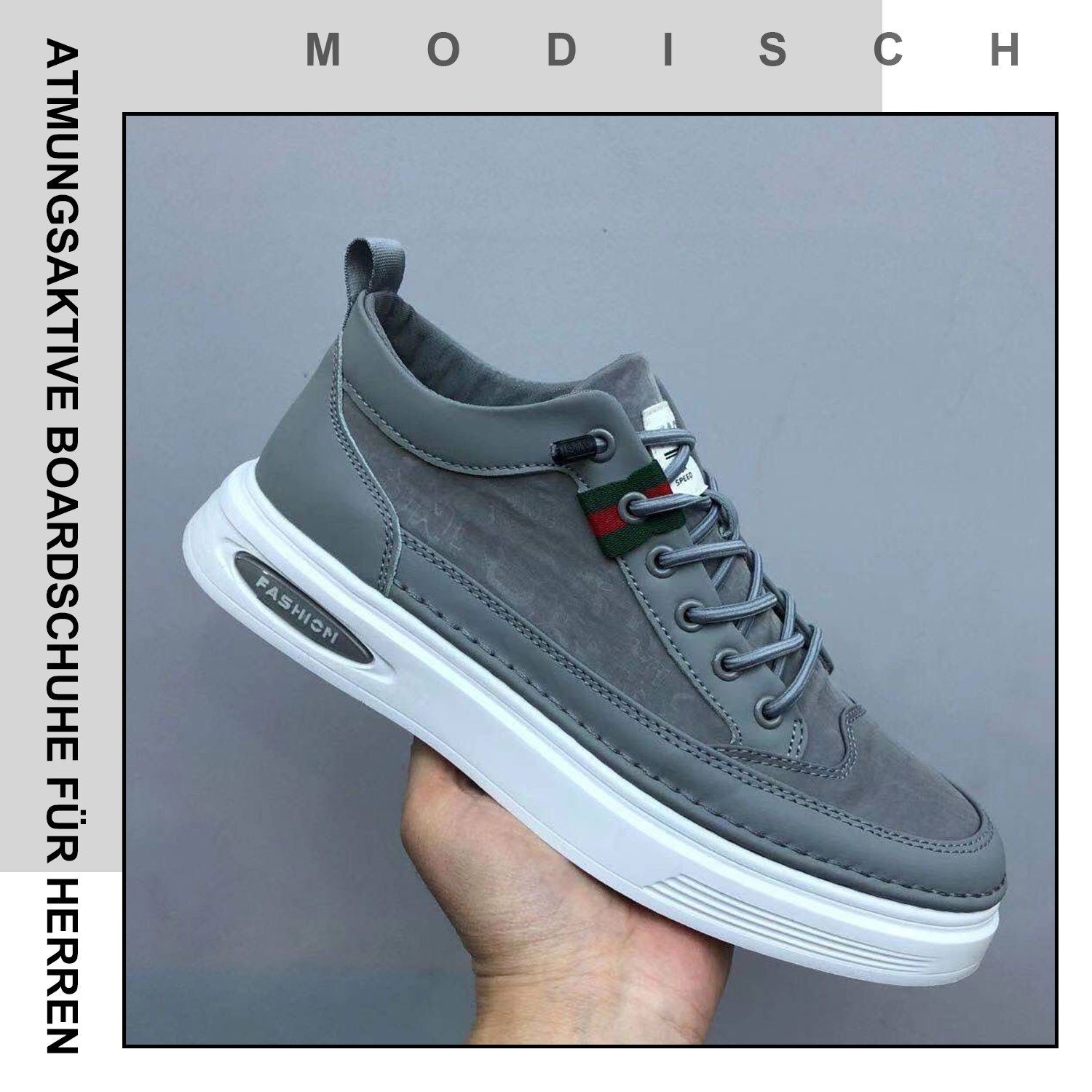 Daisred Freizeitschuhe Herren Leicht Sportschuh elastisch schnürschuh Sneaker