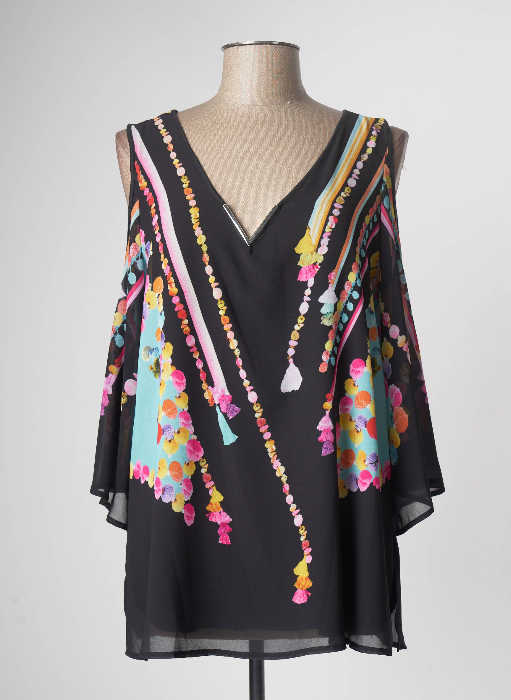 Fuego Woman Tuniquemanchelongue Femme couleur noir