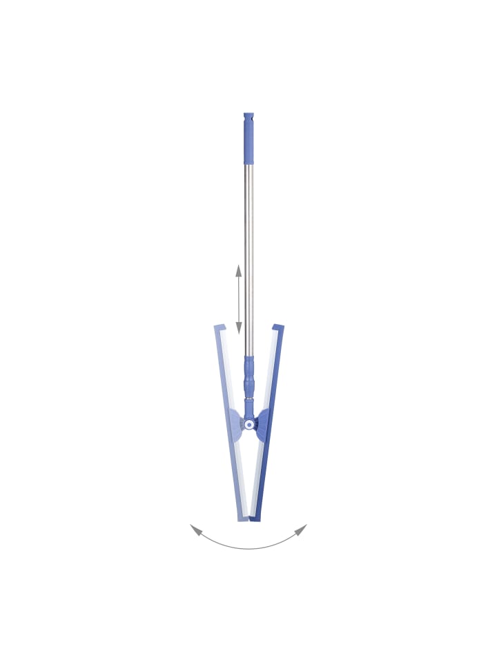 relaxdays Wasserschieber in Silber/ Blau - (B)52 x (H)84–135 cm günstig kaufen onesize