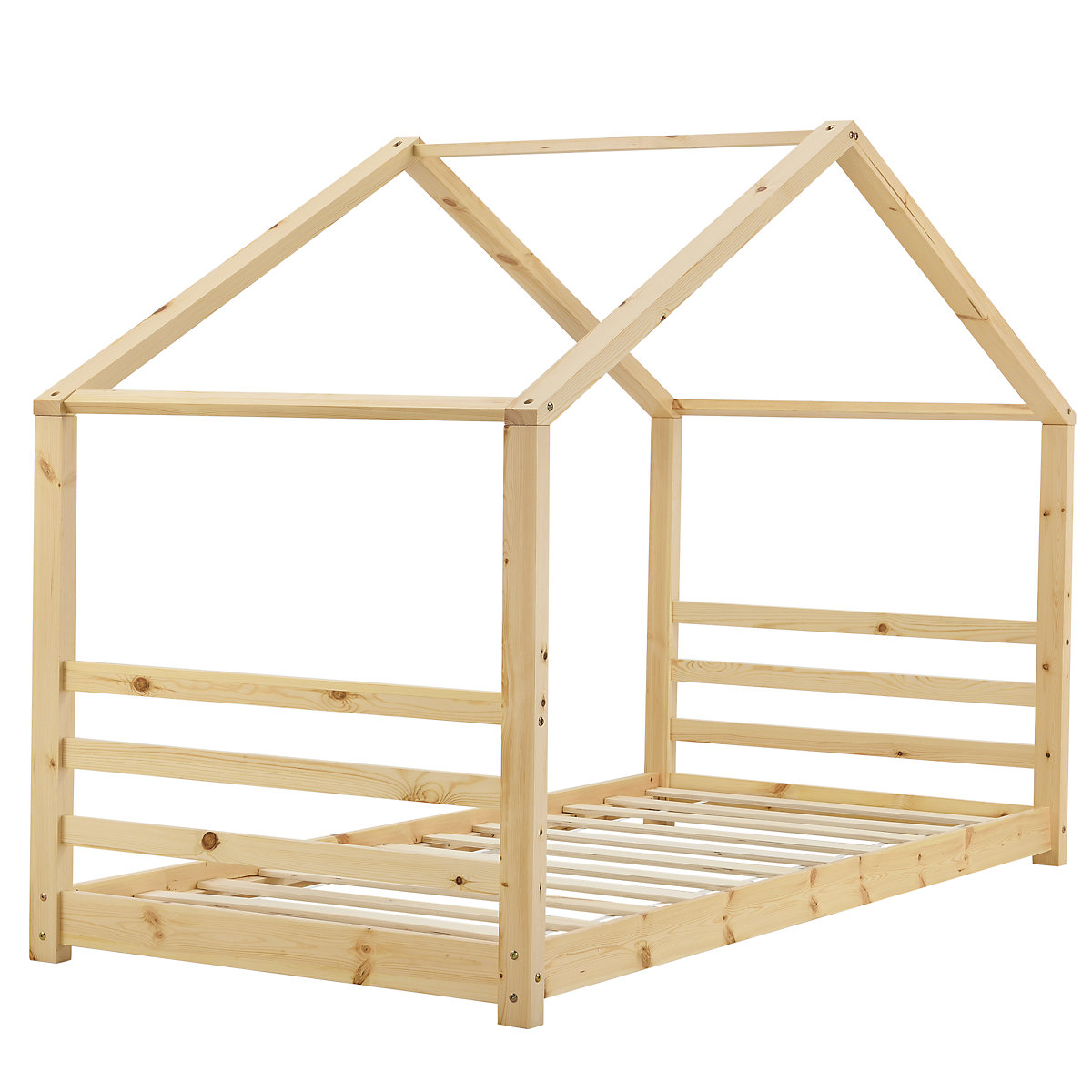 Kinderbett mit Lattenrost Hausbett Holz Weiß Bettenhaus Bett Jugendbett in verschiedenen Größen