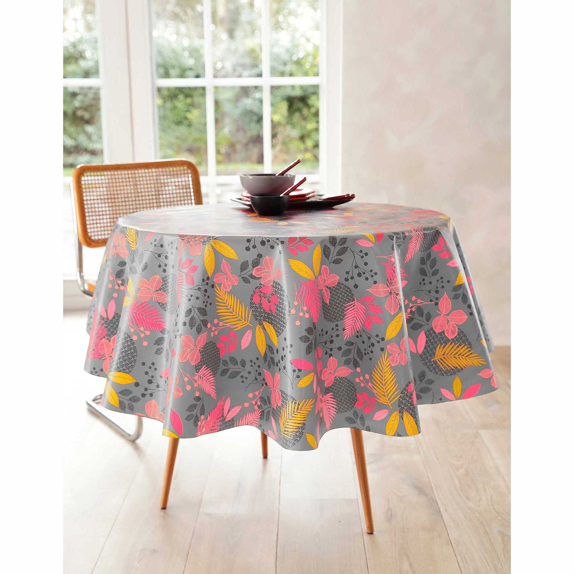 Nappe toile cirée imprimée Feuillages
