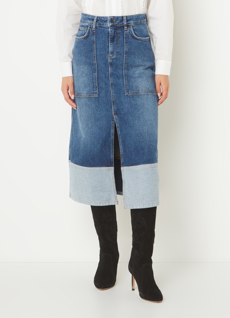 Jupe midi en jean Vicky de ba&sh avec fente