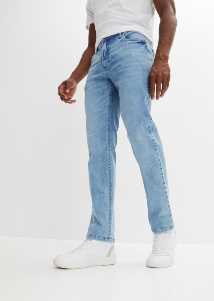 Regular Fit Stretch-Jeans m. Komfortschnitt, Straight