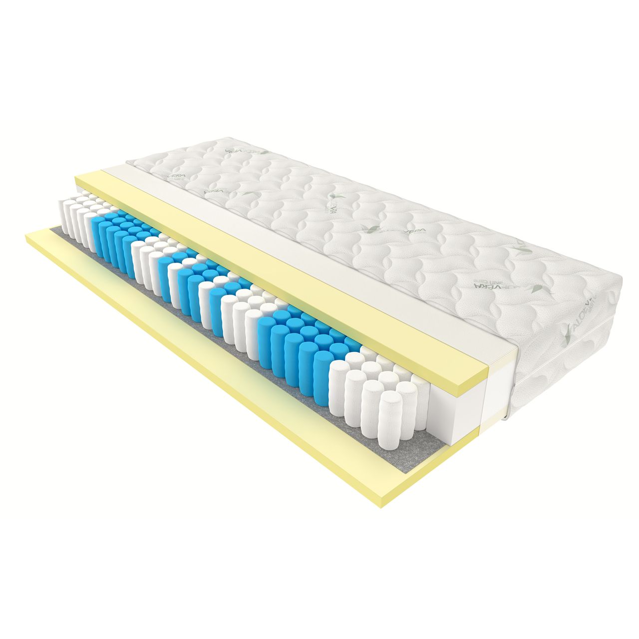 IHG 7 Zonen Visco Tonnen-Taschenfederkernmatratze Aloevera InterMED Visco 90x200 cm H3