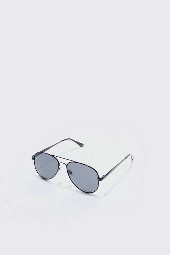 Schwarze Metall Pilotenbrille
