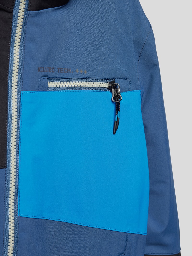 Funktionsjacke mit Brusttasche in royalblau