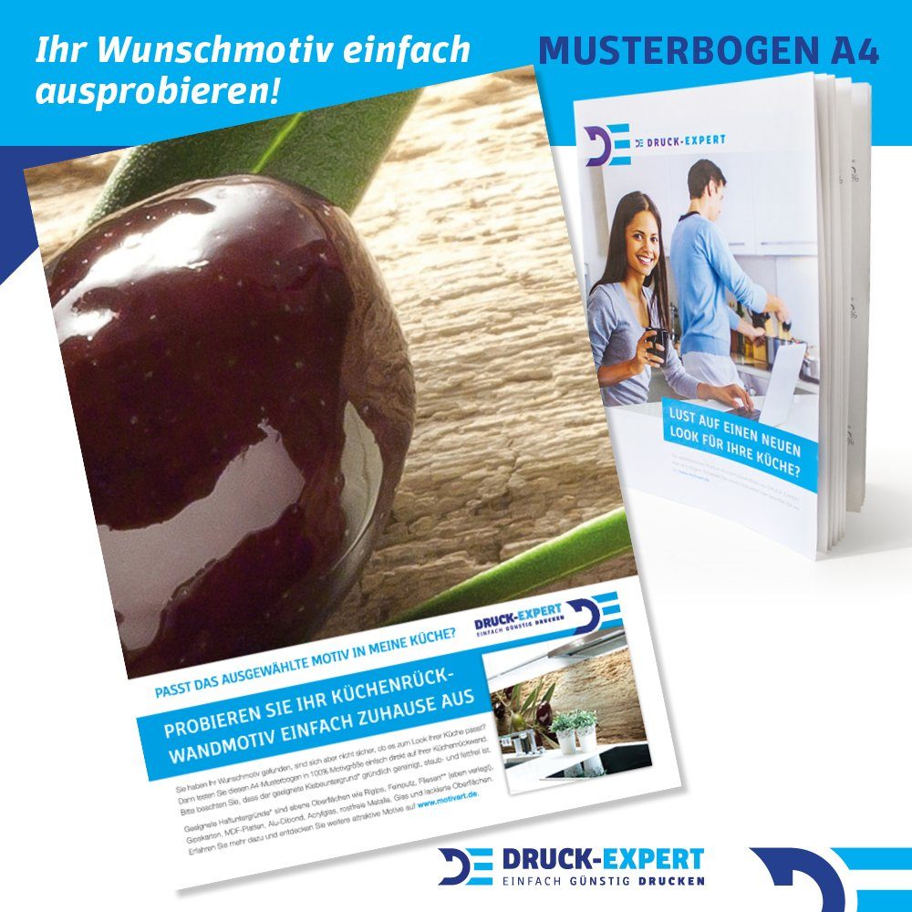 DRUCK-EXPERT Küchenrückwand Küchenrückwand Oliven Premium Hart-PVC 0,4 mm selbstklebend