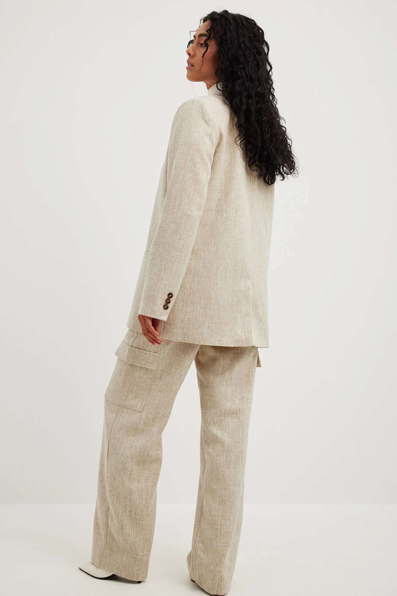 Melange-Blazer mit normaler Passform