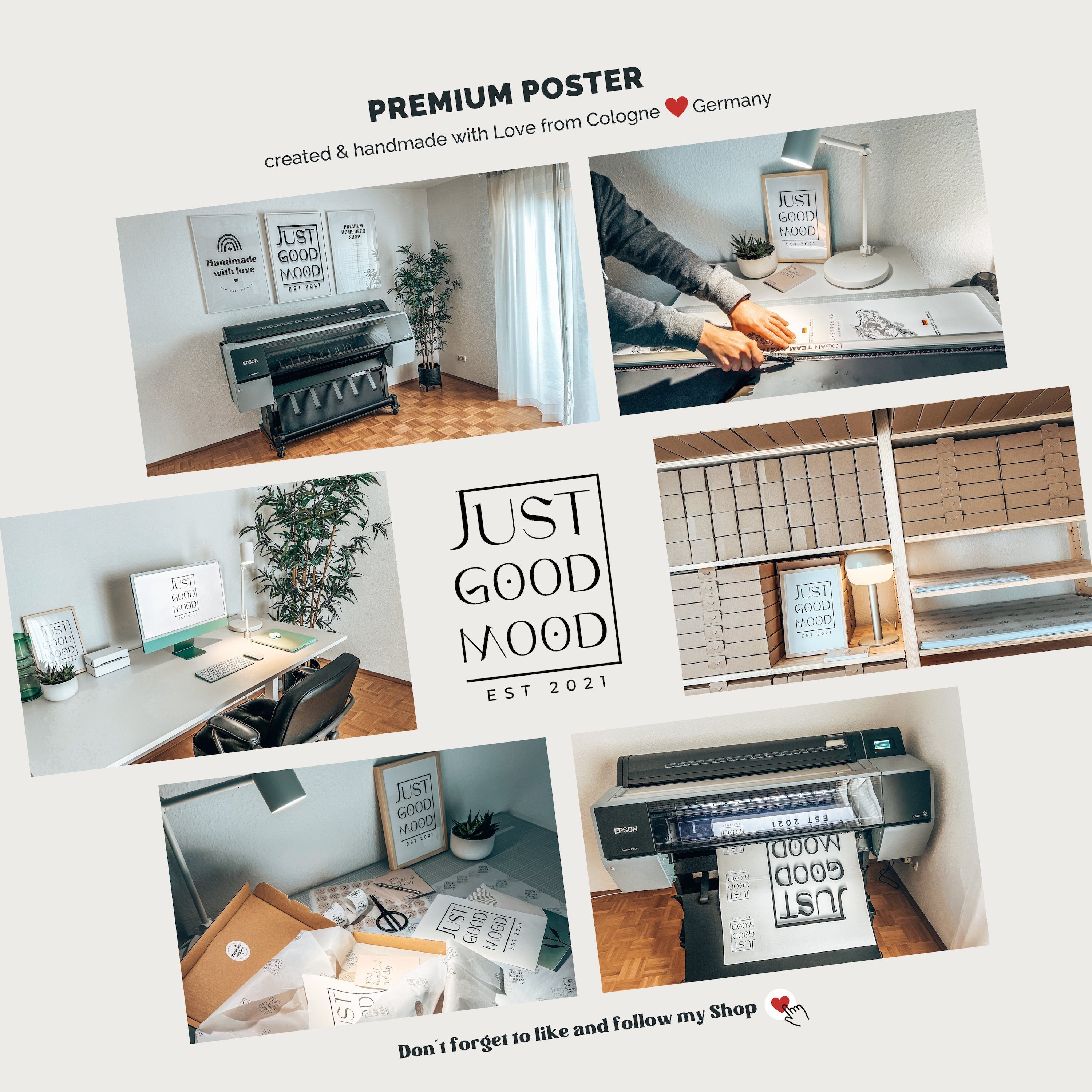 JUSTGOODMOOD Poster Premium ® Ronaldo & Messi Freunde Fußball Poster · ohne Rahmen