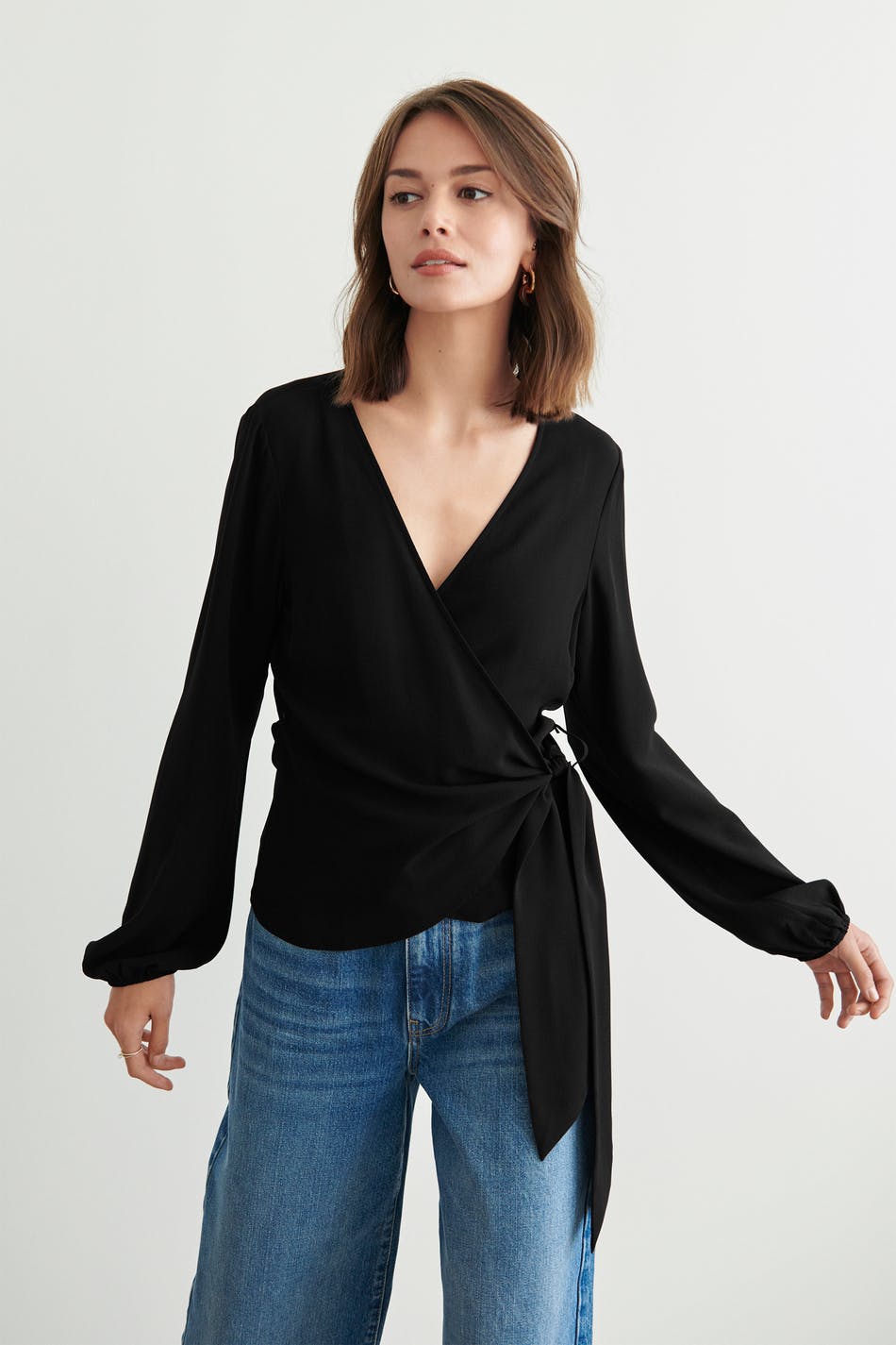 Ally tie blouse