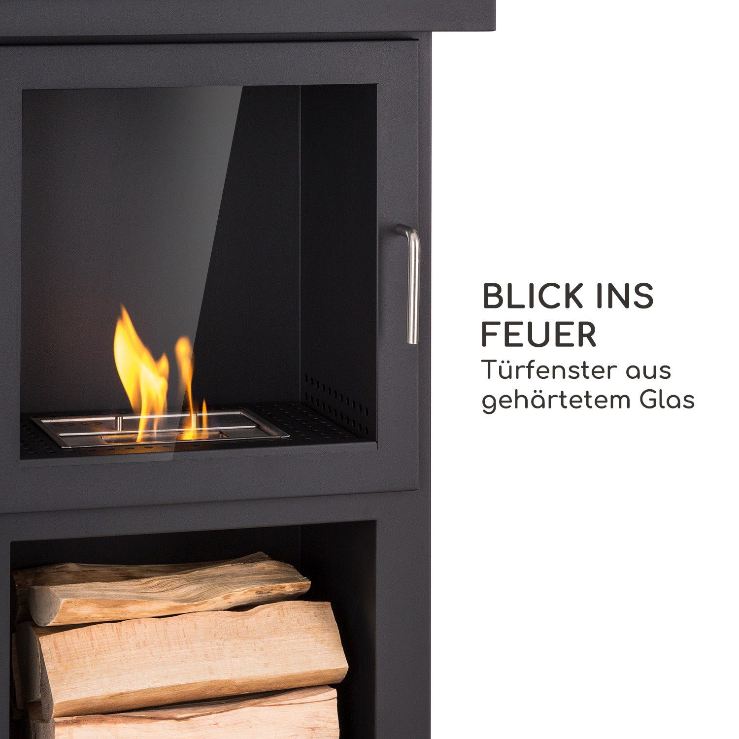 Blumfedt Echtfeuer-Dekokamin Fiamme Camino Ethanol-Kamin