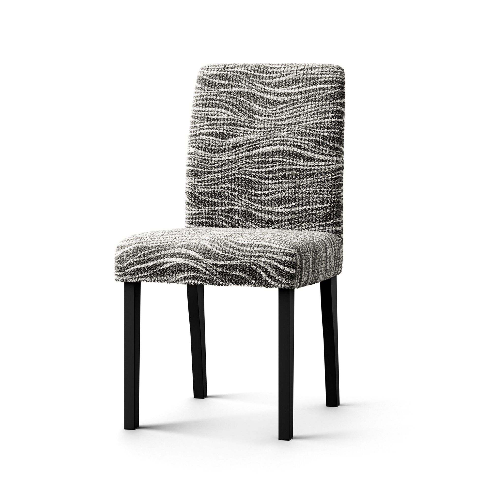 Housse microfibre bi-extensible imprimé vagues spéciale chaise