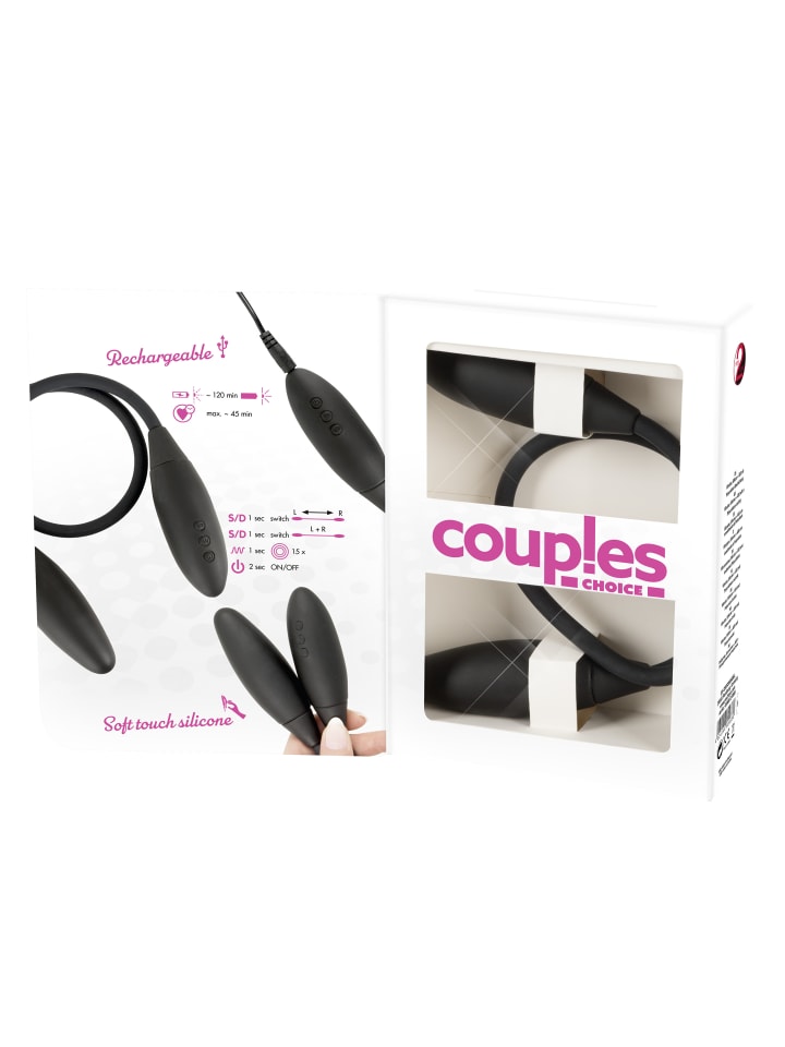 Couples Choice Doppelvibrator Double vibrator in schwarz günstig kaufen 65 cm