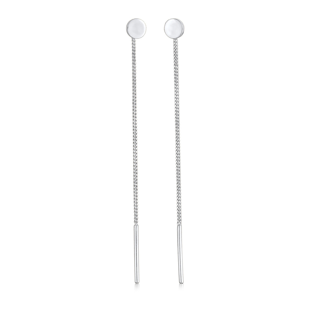 Elli Elli Boucles d'Oreilles Femmes Pendentif d'oreilles Plaquette Basique en Argent S Boucles d'oreilles