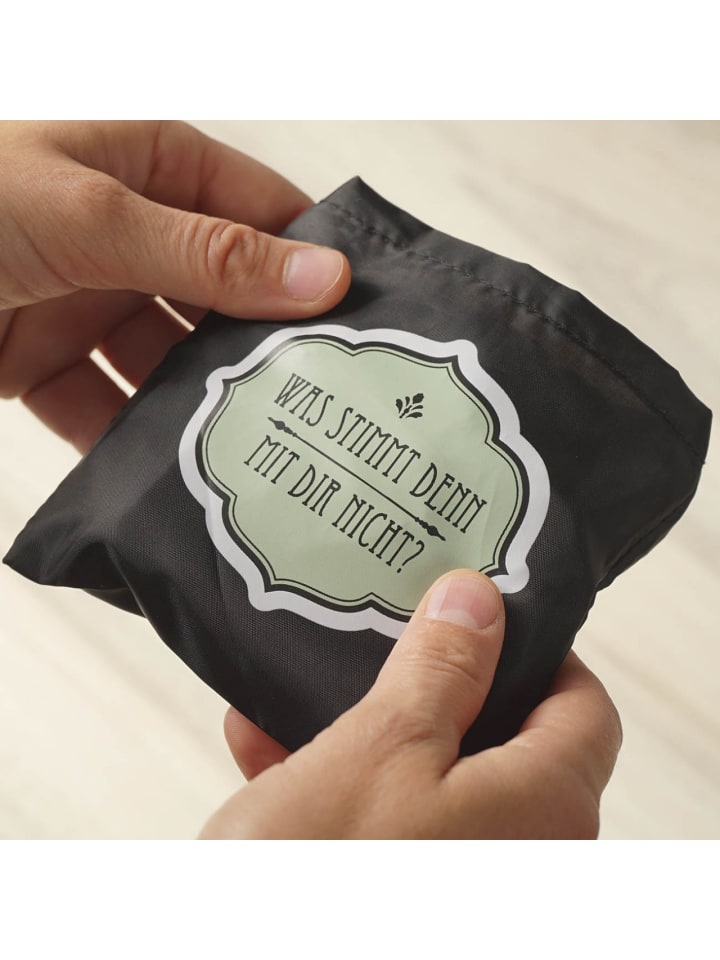 Geda Labels Tasche Was stimmt denn mit dir nicht in Schwarz - 40x40 günstig kaufen onesize