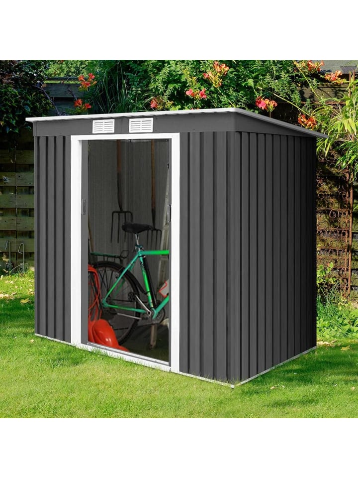COSTWAY Gerätehaus 213x130x173cm in Grau günstig kaufen onesize