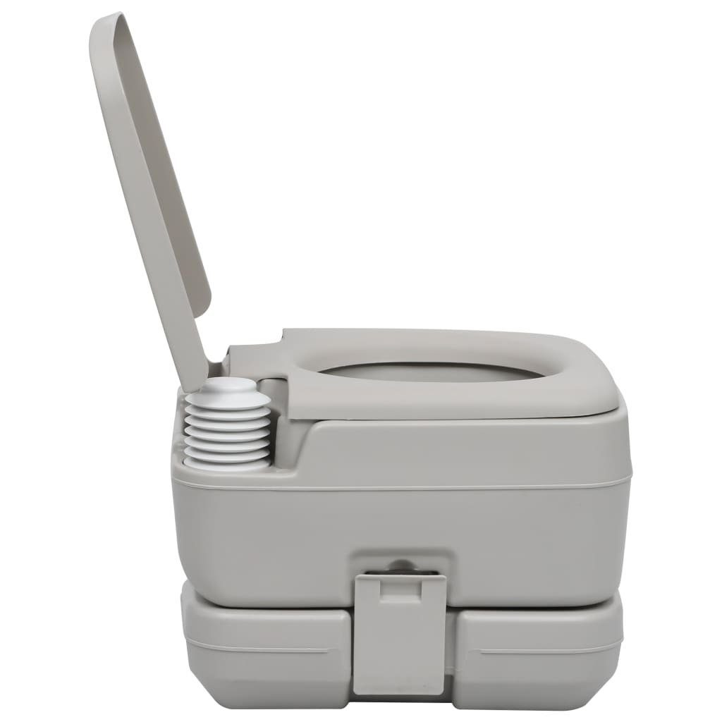 vidaXL Campingtoilette Tragbare Campingtoilette mit Waschbecken