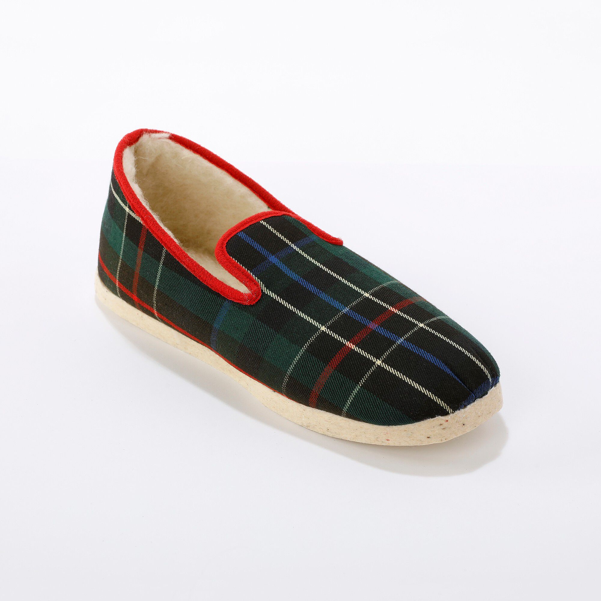 Chaussons fourrés forme charentaises – semelle feutre laine