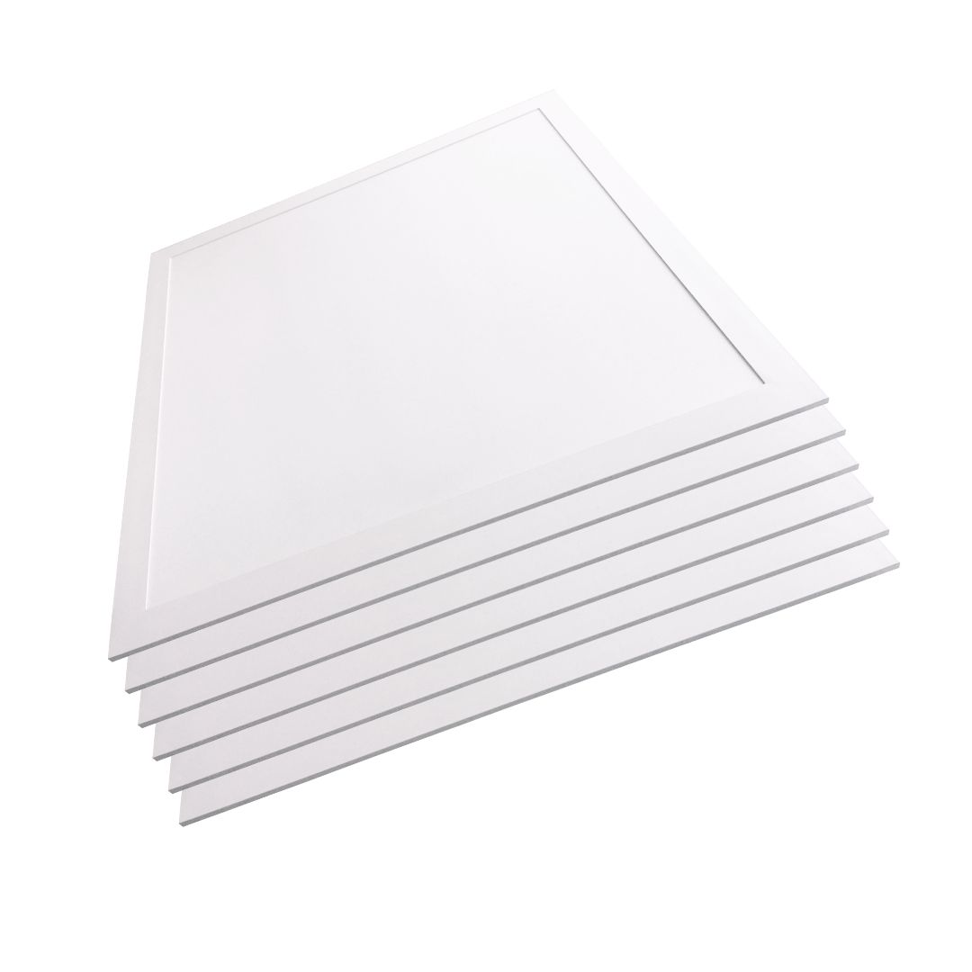 LUXULA 6er Pack LED-Panel mit Farbtemperaturwechsel CCT, 62x62 cm, Back-lit, 36W