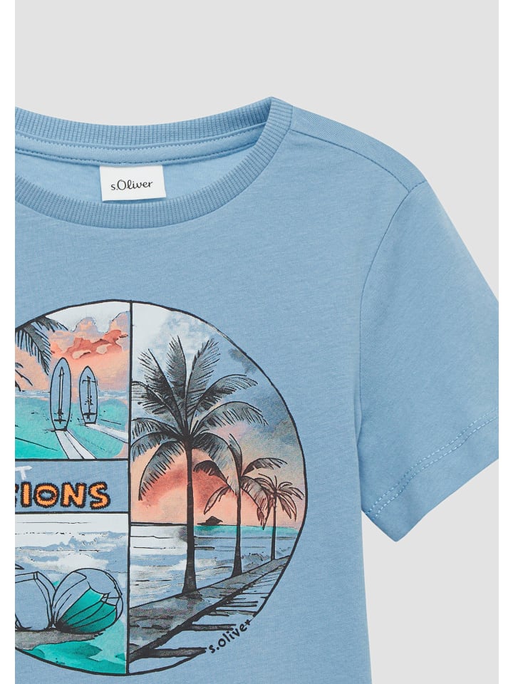 s.Oliver T-Shirt kurzarm in Blau günstig kaufen