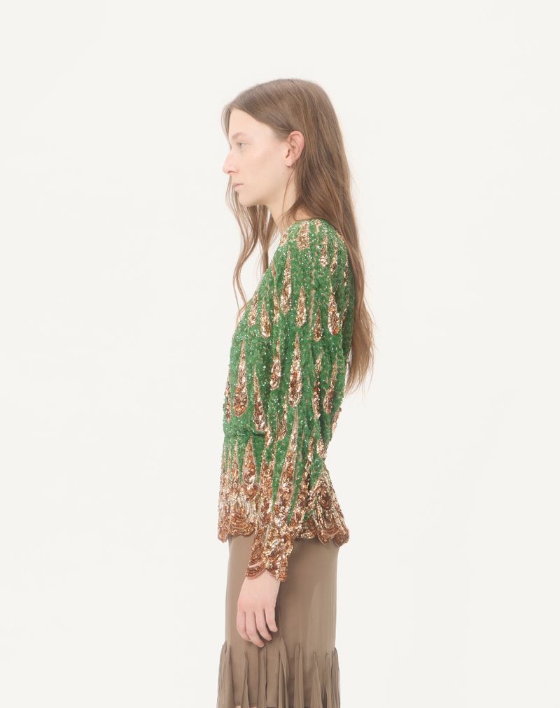 Broderet chiffontop