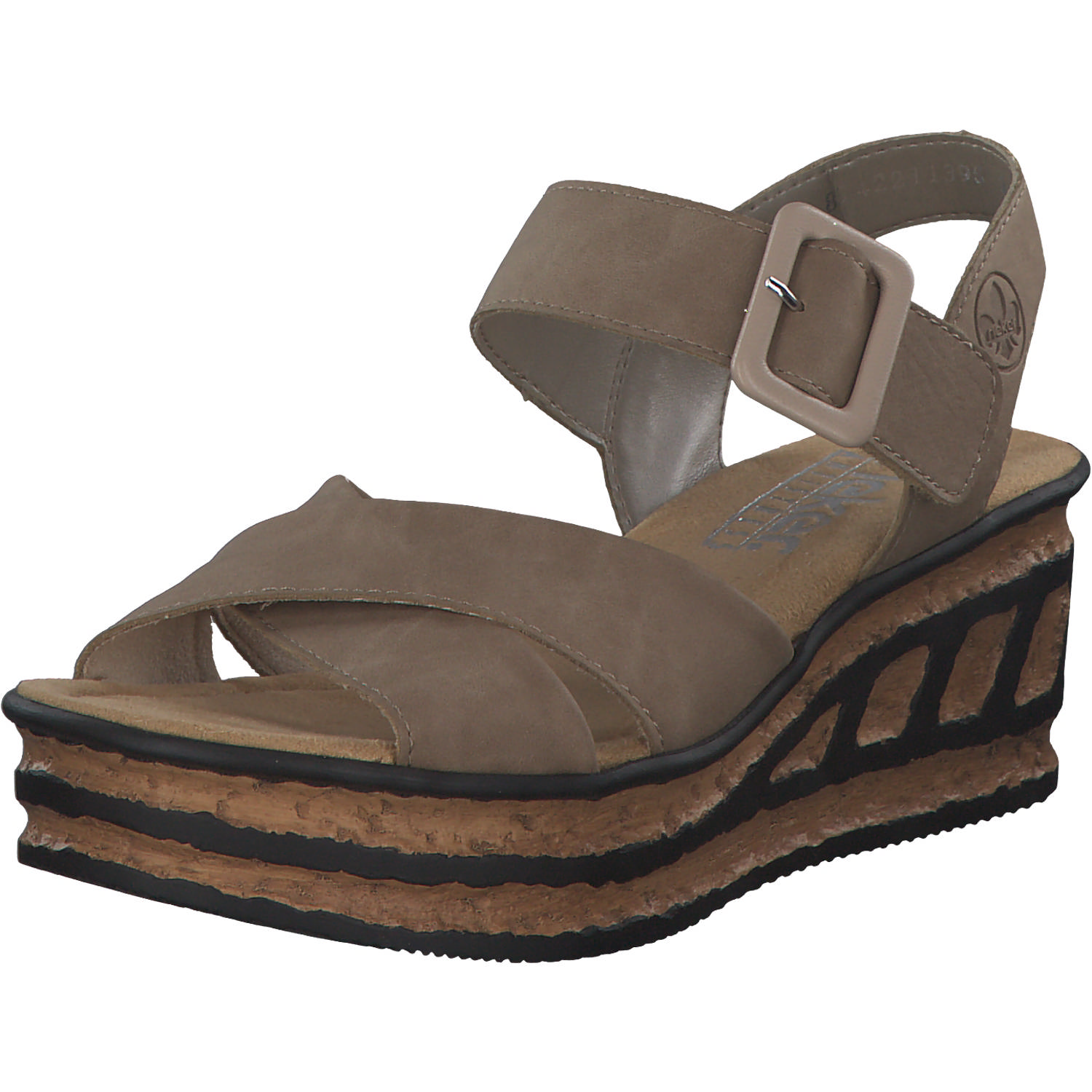 Rieker 68163, Plateau-Sandaletten, Damen, shell