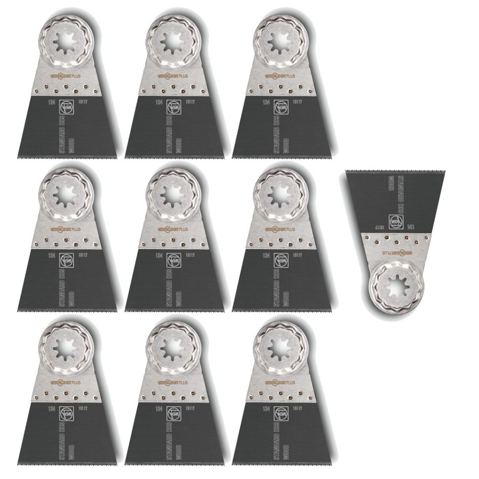 Fein Zubehör 63502134240 E-Cut Standard-Sägeblätter 65x50 SLP für Fein FMM Multimaster, 10 Stück