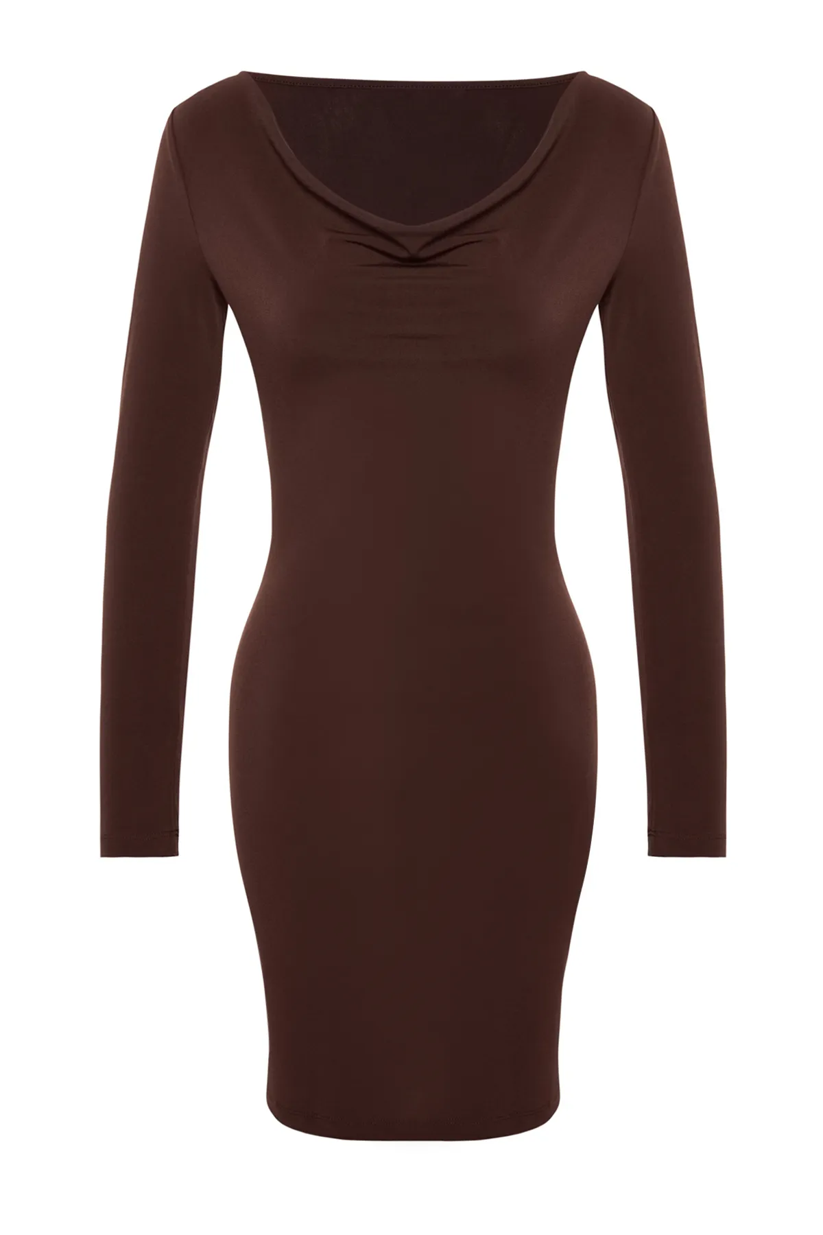 Trendyol Collection  Braunes, wendbares, elegantes Abendkleid TPRAW24EL00059
