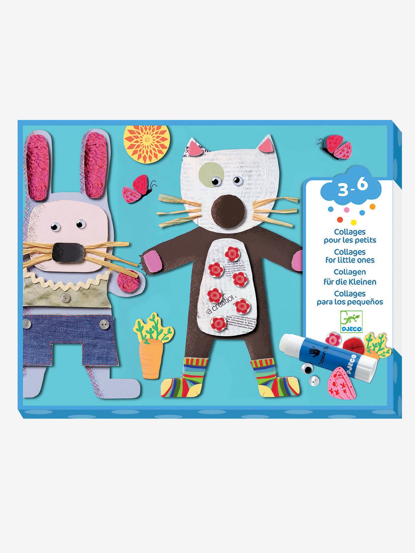 Collages des petits DJECO multicolore