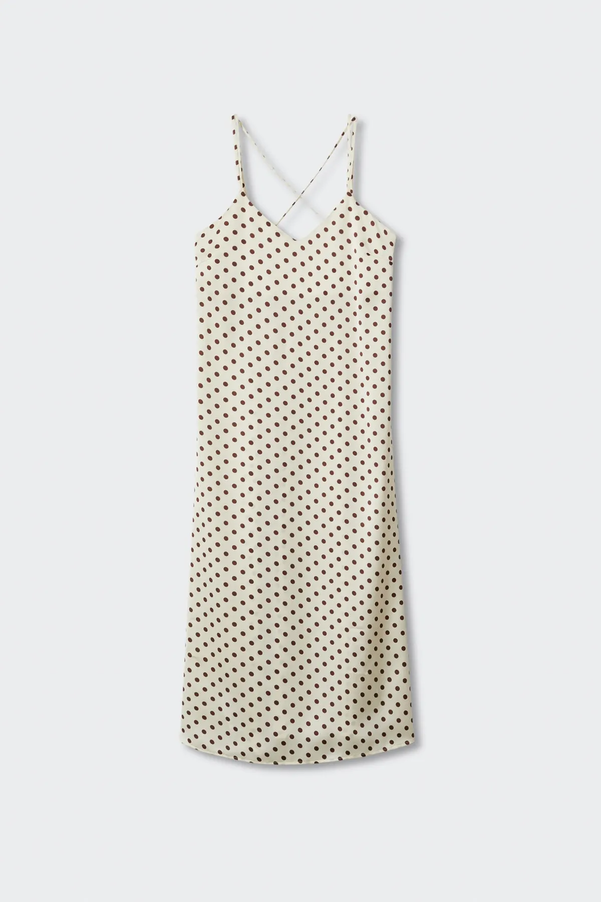 MANGO  Ecrufarbenes Damenkleid 37012884