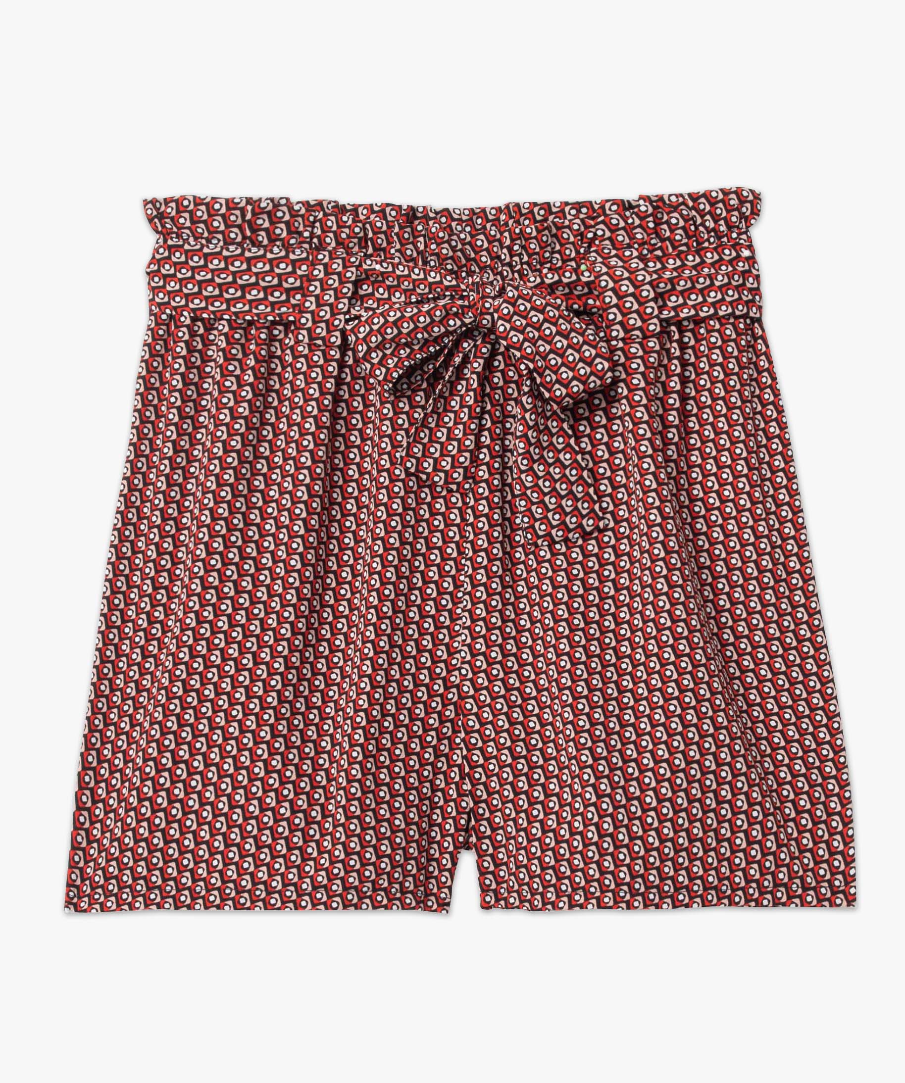 Short femme imprimé avec ceinture à nouer imprime | GEMO