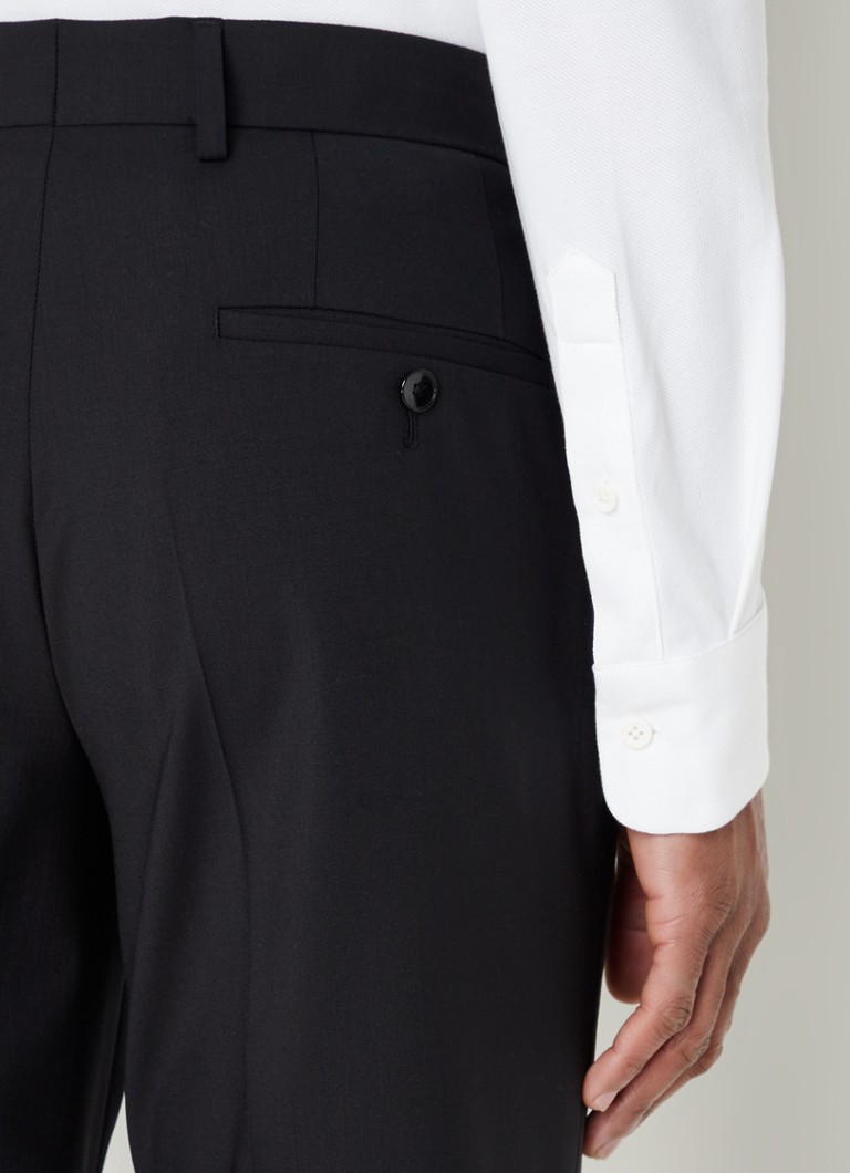 HUGO BOSS Slim fit divdaļīgs uzvalks no neapstrādātas vilnas