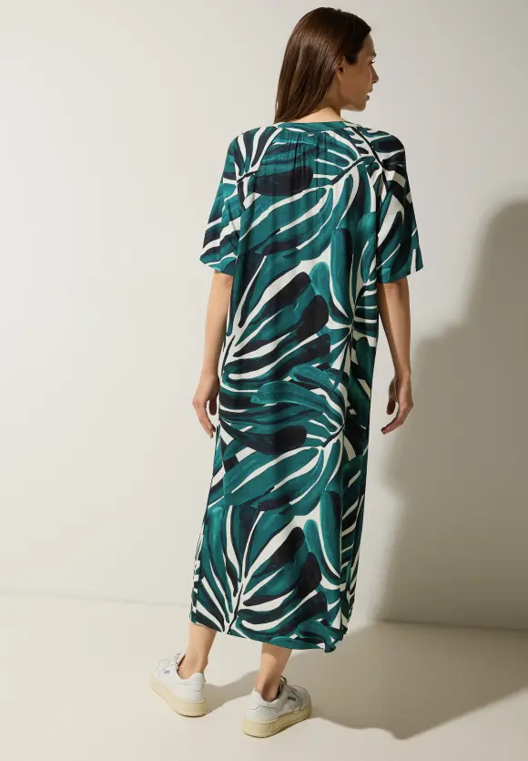 Street One Kleid mit Palmenprint