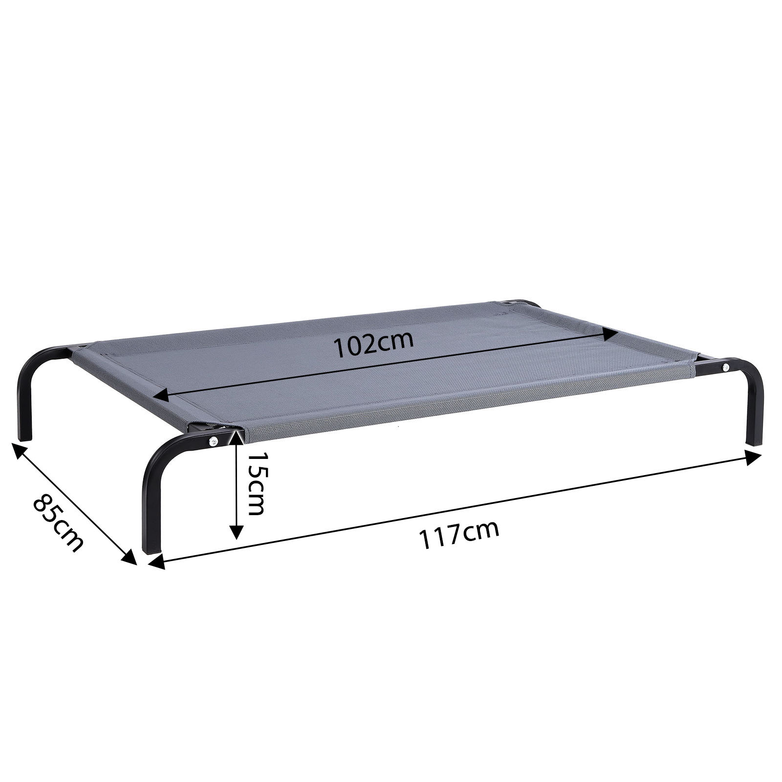 Lionto Hundebetten Lionto erhöhte Hundeliege grau XL