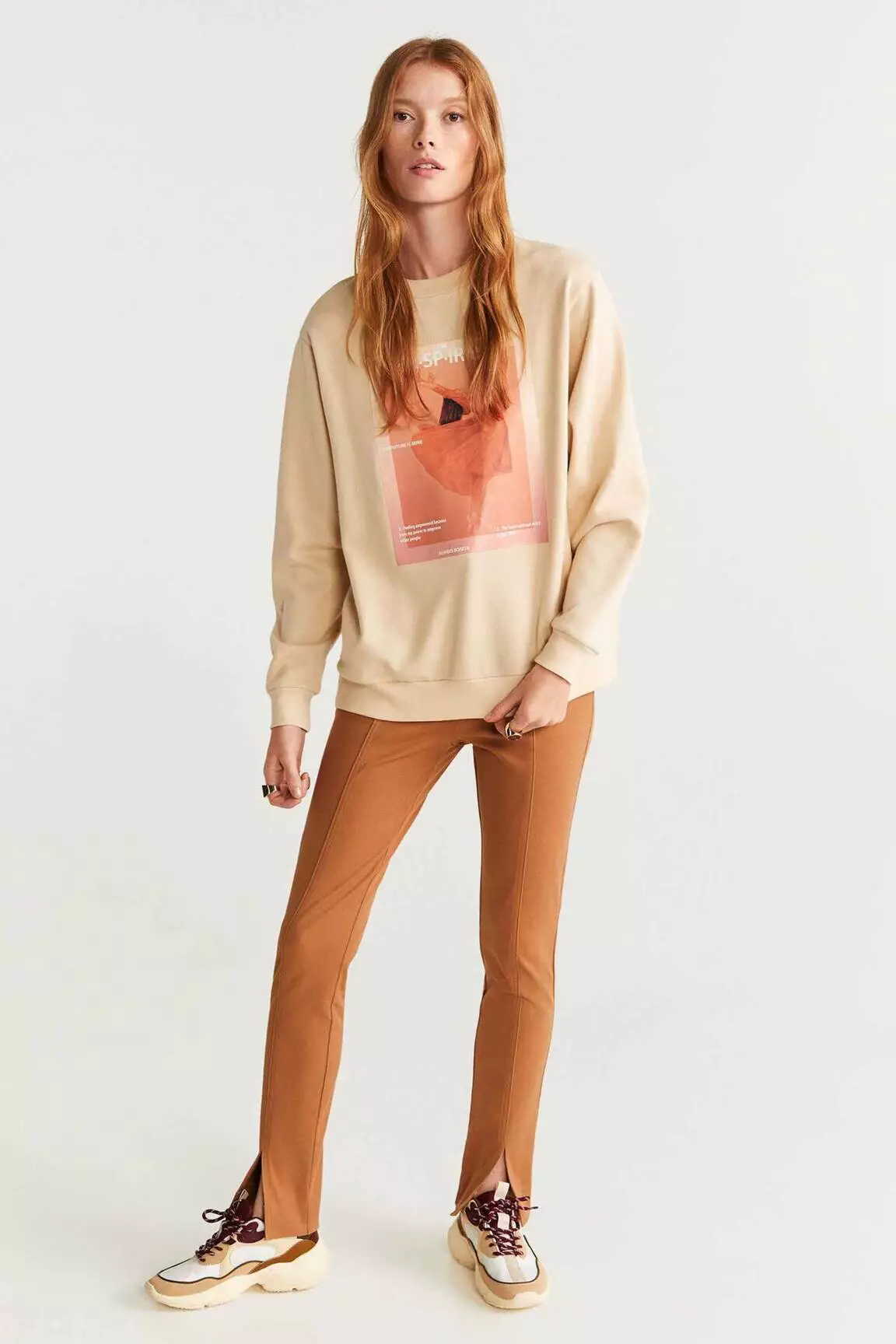 Mango Sweats Femme couleur beige