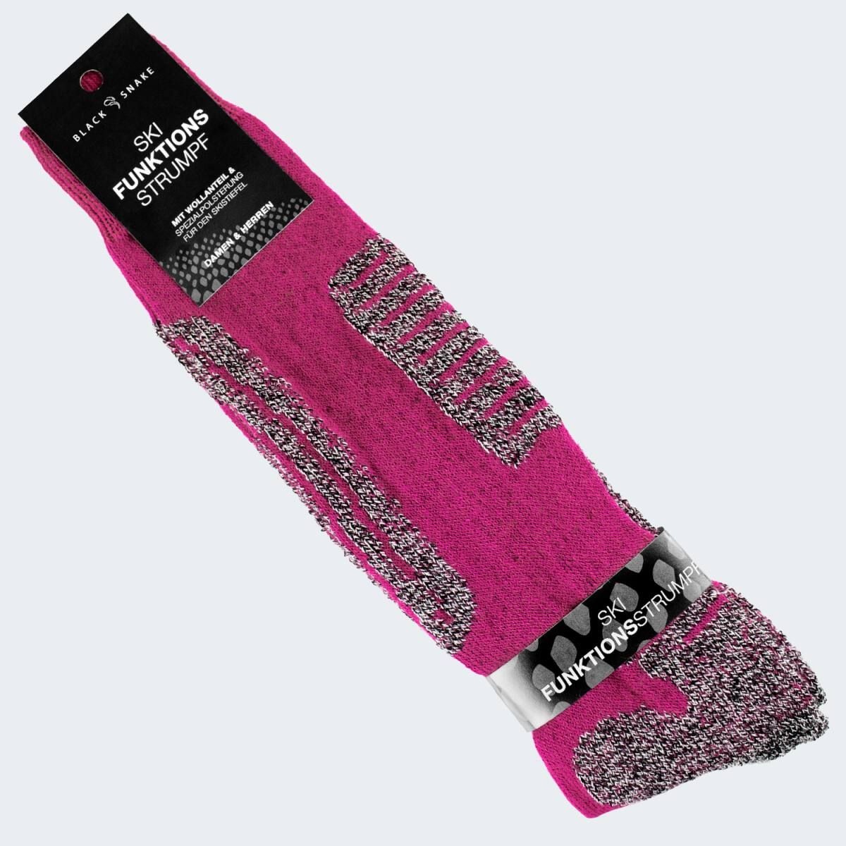 Black Snake Pink Funktions-Skisocken