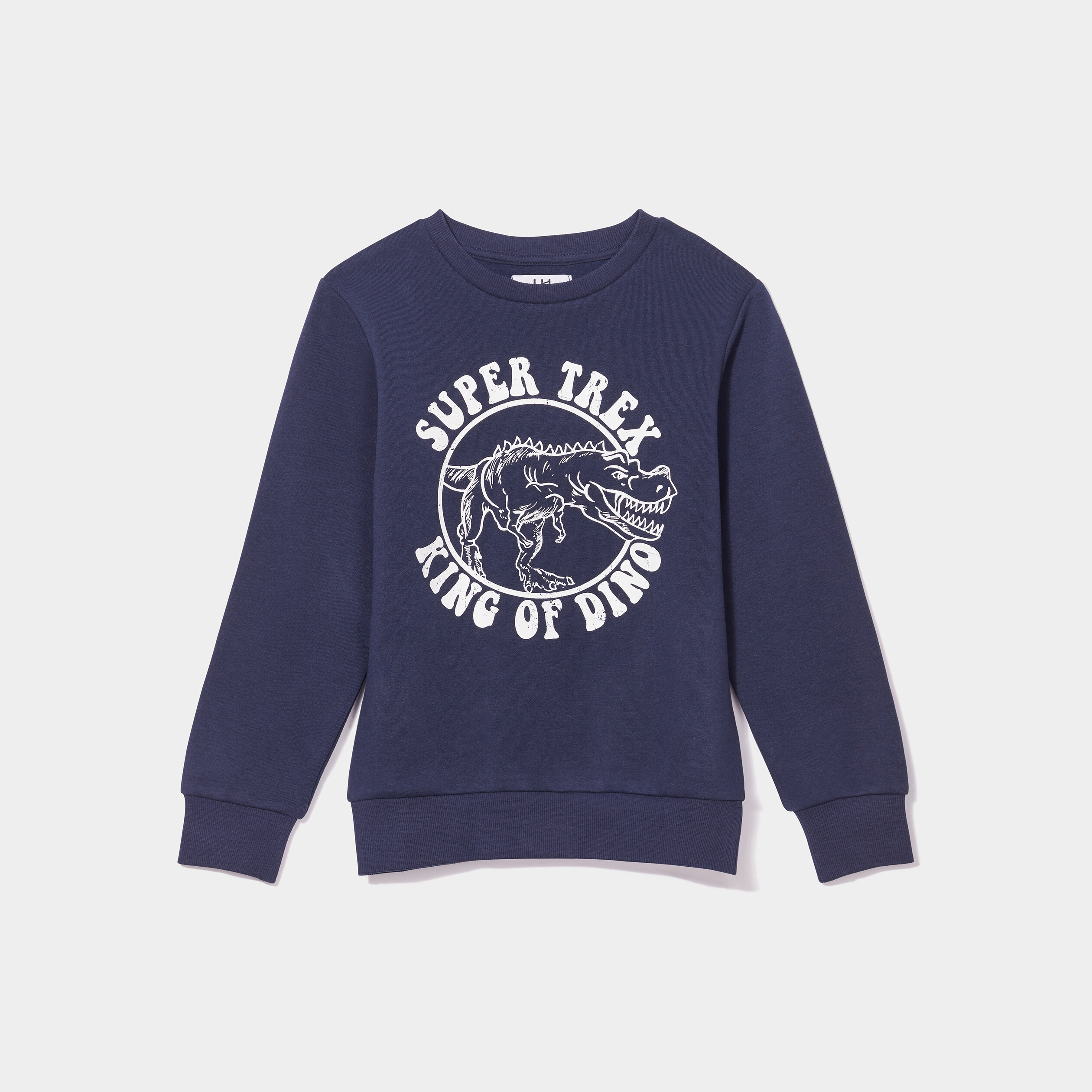 Sweat droit manches longues bleu marine garçon | La Halle