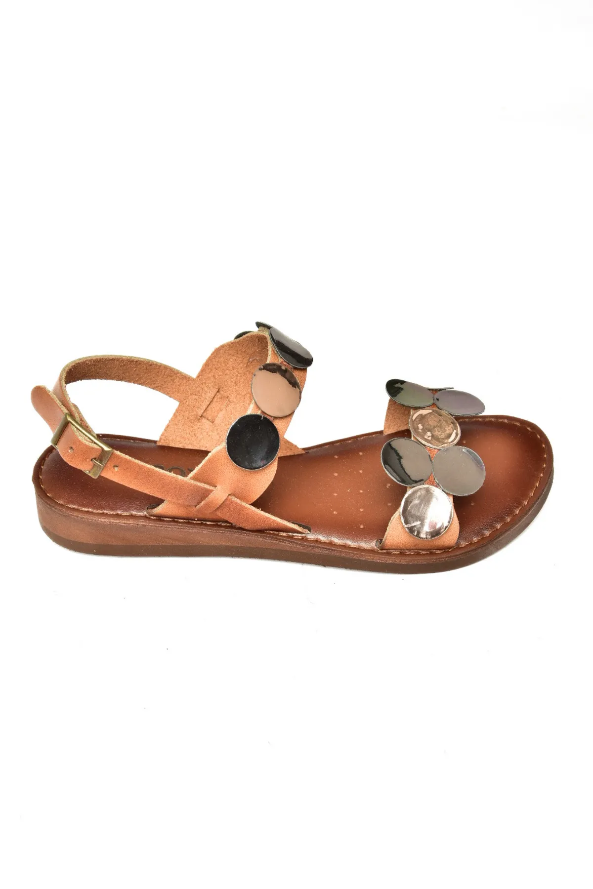 Fox Shoes  Braune Damensandalen aus echtem Leder K374680603