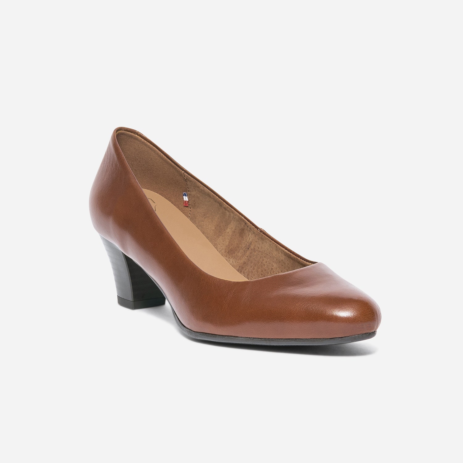 Escarpin ERAM FLEX marron en cuir