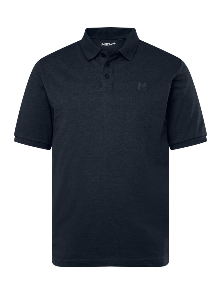 Men Plus Poloshirt in navy blau günstig kaufen