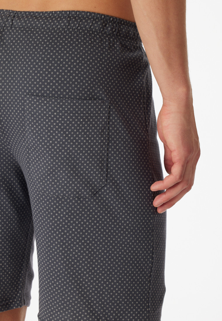 Schlafanzug kurz Jersey grau - Ebony