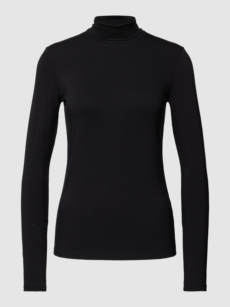 Longsleeve in melierter Optik Modell 'MULTIF' in schwarz