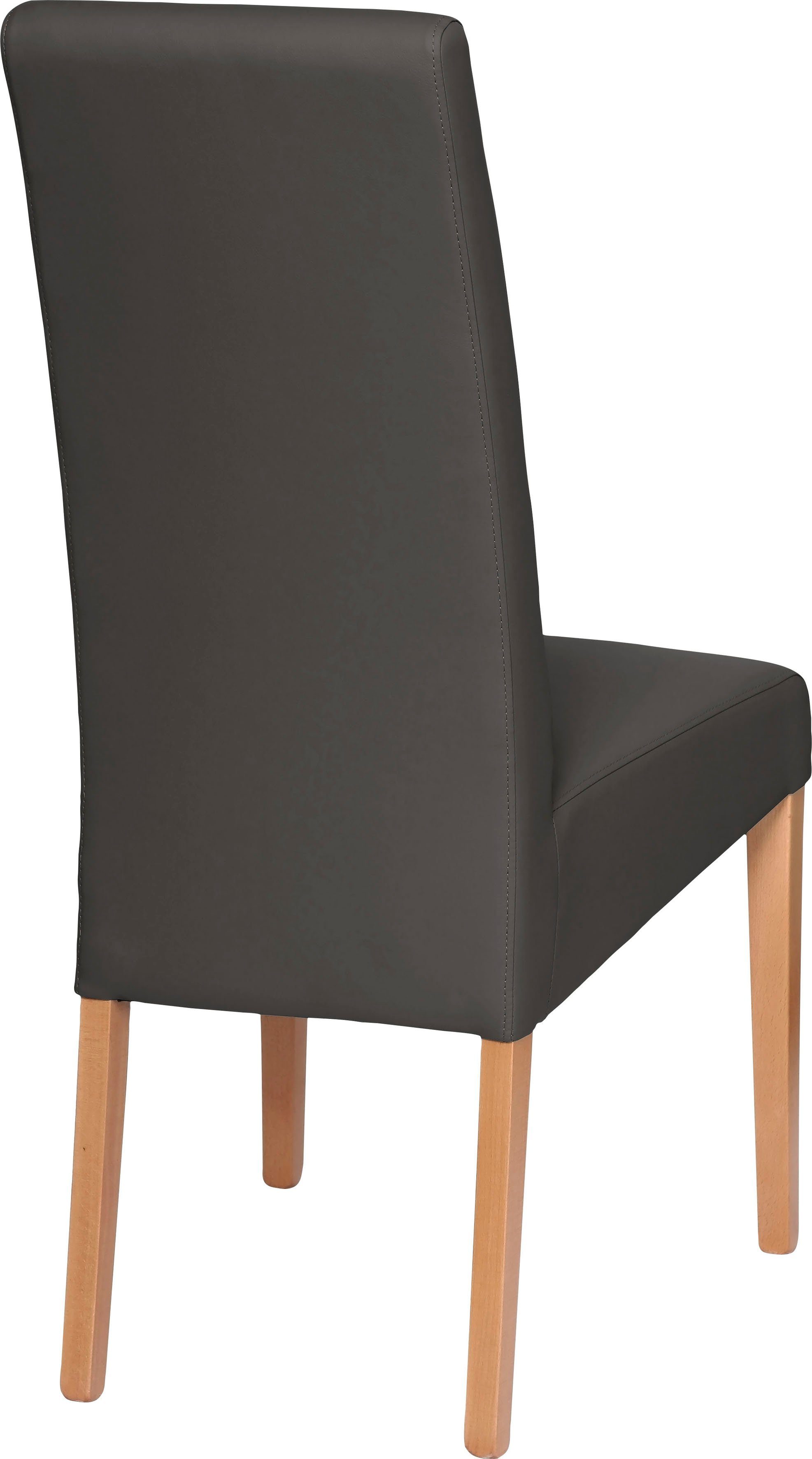 Home affaire 4-Fußstuhl Friedrichsholm (Set, 2 St), im 2er Set, aus massiver Eiche natur