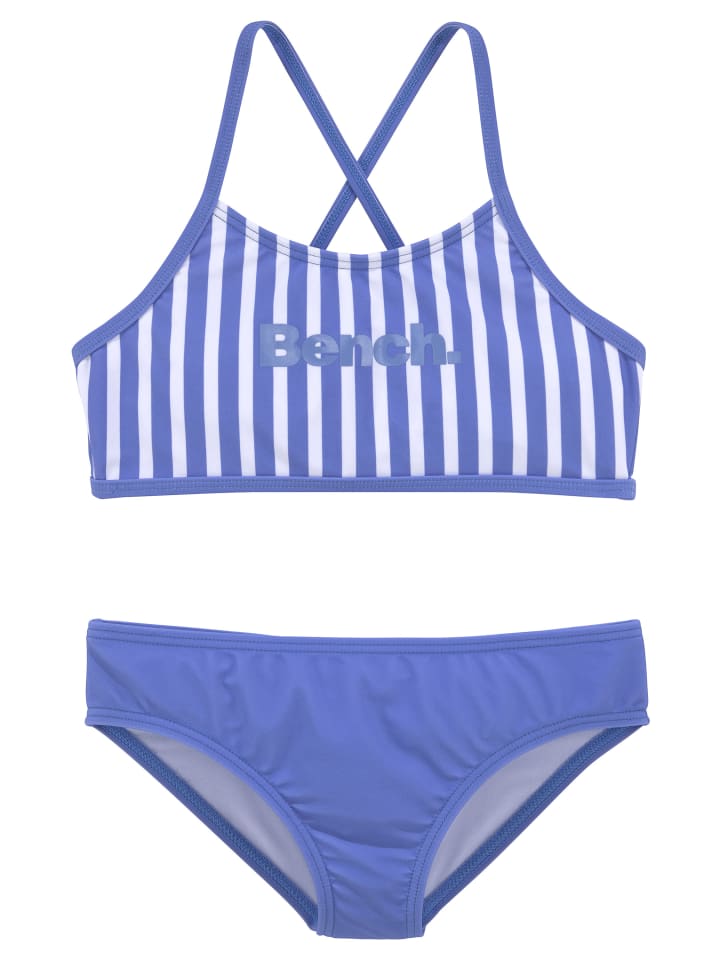 Bench Bustier-Bikini in blau gestreift günstig kaufen
