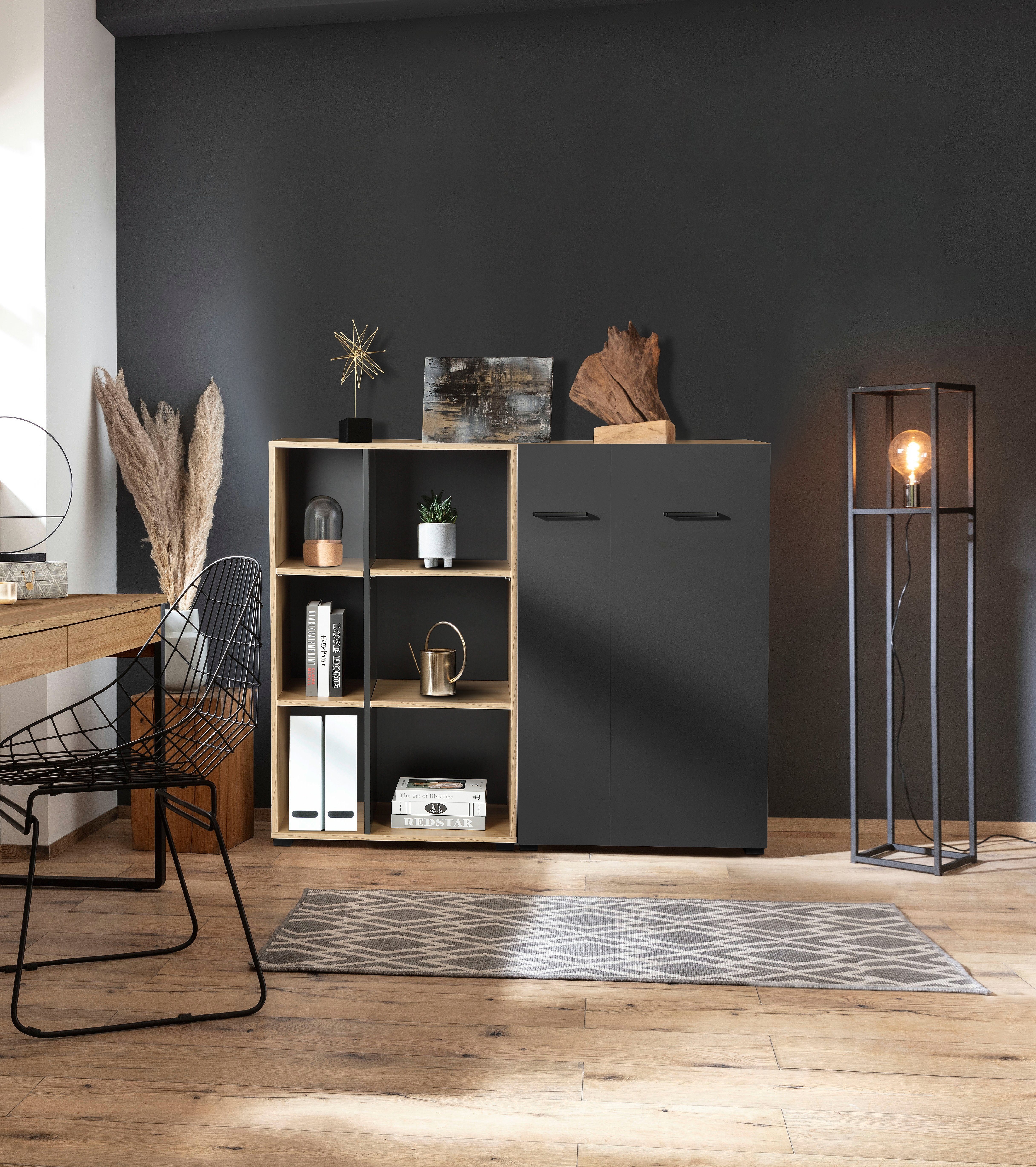 Places of Style Aktenschrank Moid; Mehrzweckschrank, moderne Kommode mit viel Stauraum, Maße 64,5 x 41,5 x 106 cm